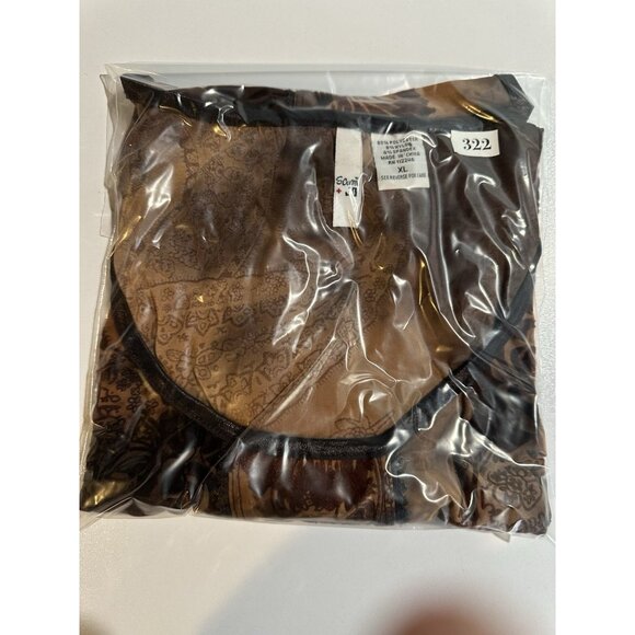 Sami and Jo Corset Top Size XL Brown Fairy Grunge goblincore Velvet Burnout Mesh - Picture 12 of 12